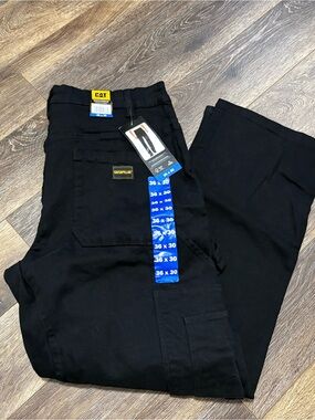 Caterpillar Men's Black Cargo Work Pants